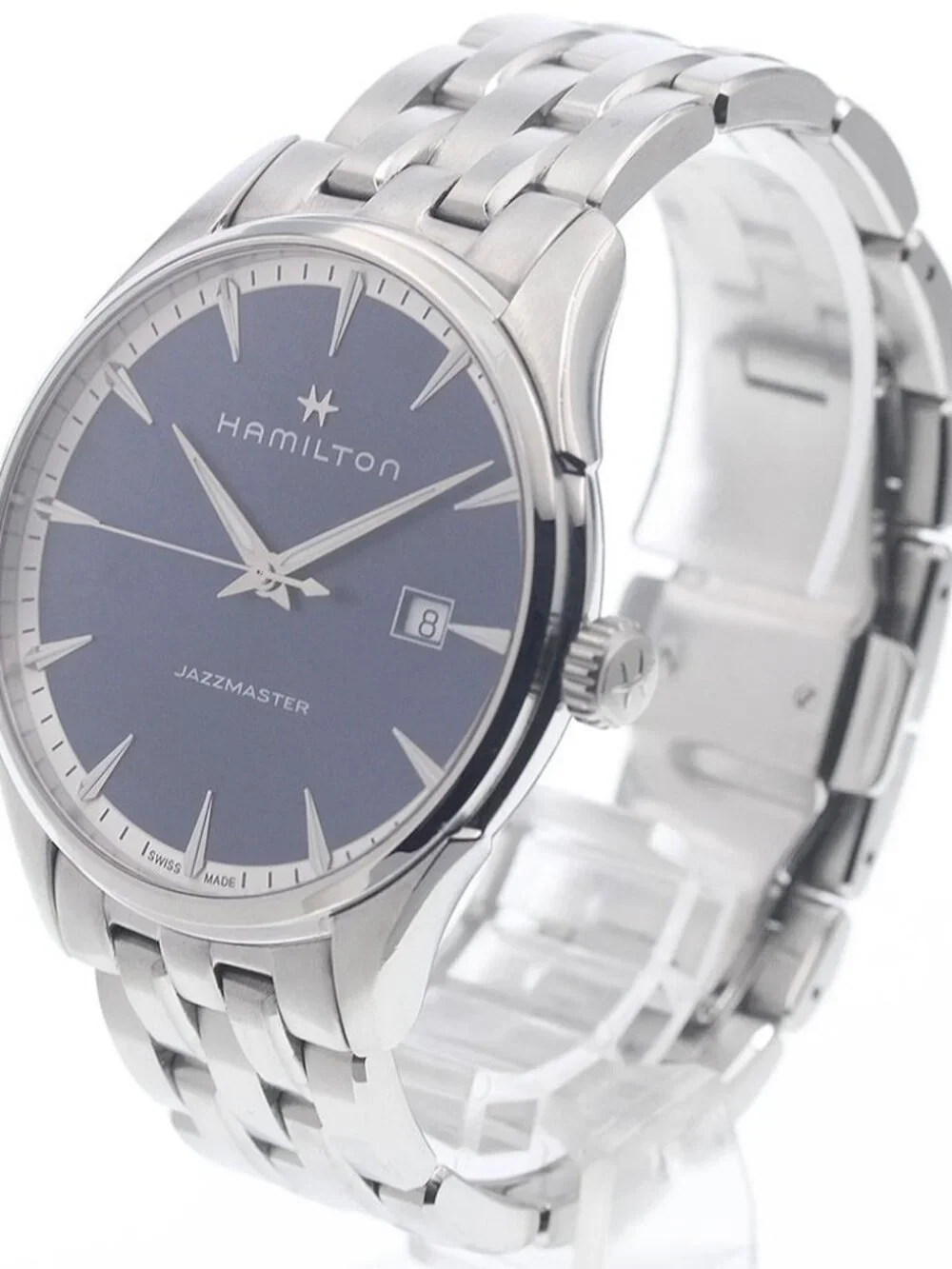 HAMILTON Jazz master H324510 Date Navy Dial Quartz Men's Watch_965047